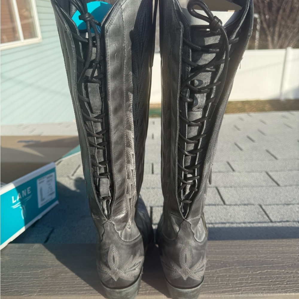 Lane Women's Charcoal Heeled Boots Lexington!!! 🩷 - Picture 2 of 14